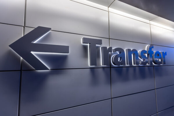 airport Transfer terminal sign