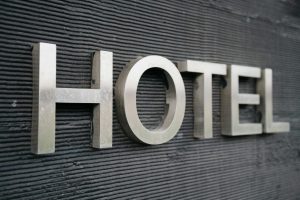 solid flat cut 3d, three dimensional letters for Hotel
